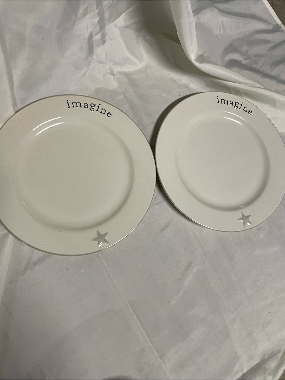 Imagine White Stoneware Dinner Plates - Set of 2